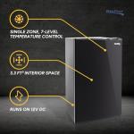 RecPro 3.3 Cu Ft 12V RV Refrigerator - Black