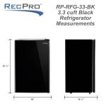 RecPro 3.3 Cu Ft 12V RV Refrigerator - Black