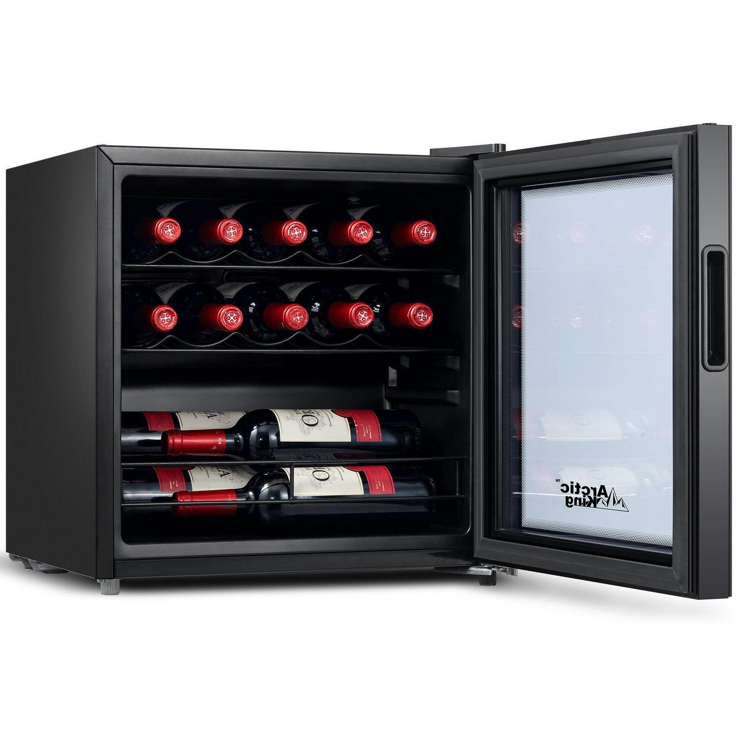 14-Bottle Countertop Wine Cooler with Glass Door