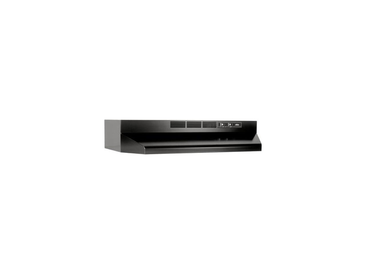 Broan 30-Inch 2-Speed Under-Cabinet Non-Ducted Range Hood, Black
