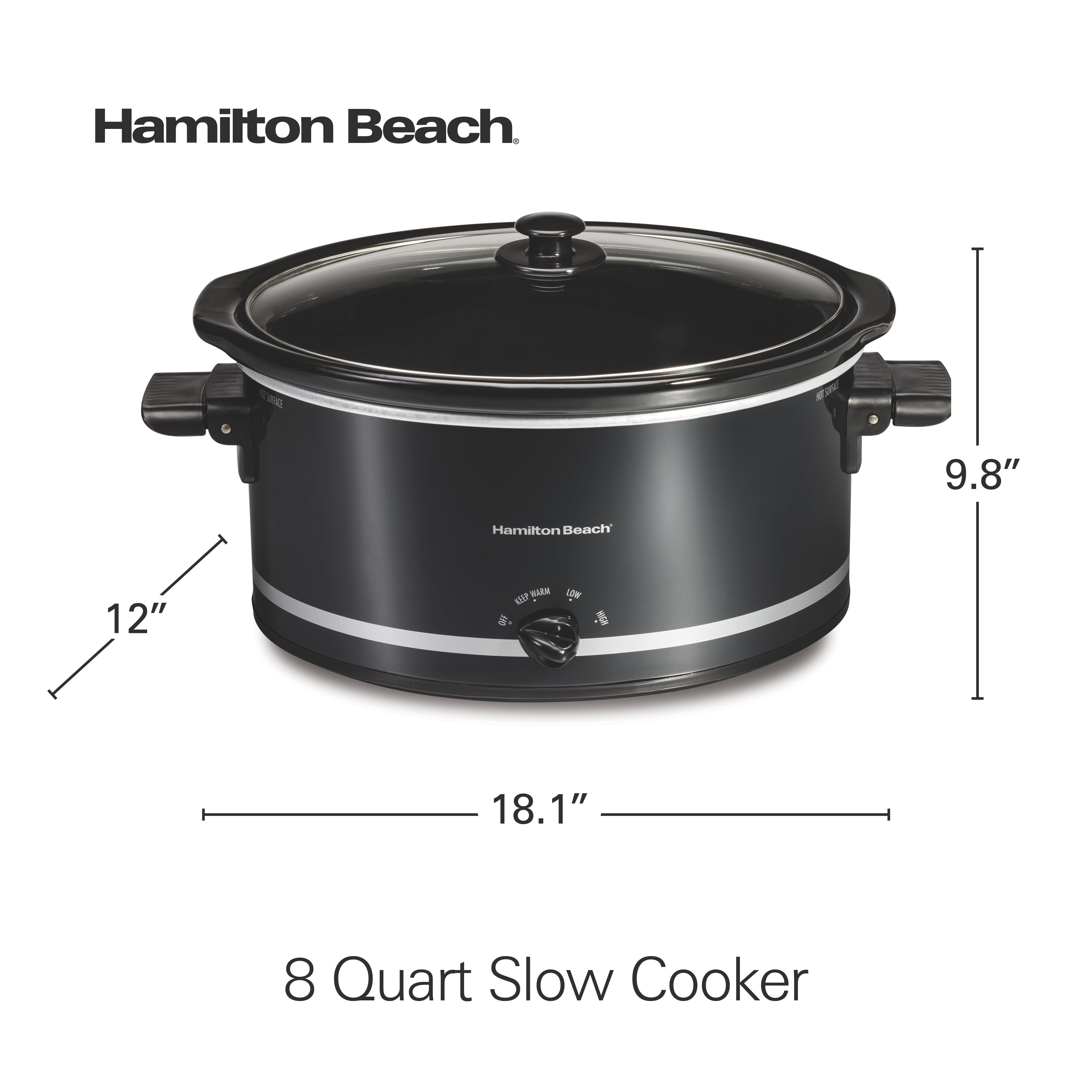 Hamilton Beach Extra-Large Slow Cooker, 8 Quarts
