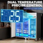 54 Cu. Ft. 3-Section Commercial Freezer Combo