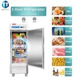 27" Stainless Steel Commercial Single Door Fridge