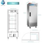 27" Stainless Steel Commercial Single Door Fridge