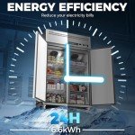 Coolski 48” Commercial 2-Door Refrigerator Freezer Combo