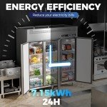 54 Cu. Ft. 3-Section Commercial Freezer Combo