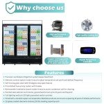 Westlake 73" Merchandiser Display Refrigerator with 3 Doors