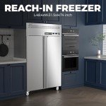 Coolski 48” Commercial 2-Door Refrigerator Freezer Combo