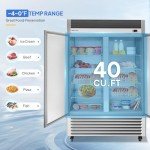 54" Commercial Reach-In Freezer with Adjustable Shelves