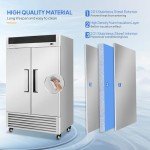 54" Commercial Reach-In Freezer with Adjustable Shelves