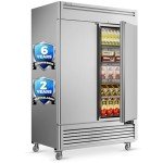 Coolski 54" Commercial 2-Door Reach-In Refrigerator