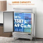 Coolski 54" Commercial 2-Door Reach-In Refrigerator