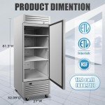 Upright Reach-in Refrigerator - 1 Door, 27.5" Wide
