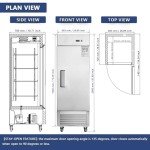 27" Stainless Steel Upright Commercial Freezer