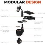 Upgraded 6-in-1 Car Cup Holder with Food Tray