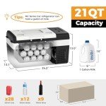 Setpower 20L Portable Electric Cooler for Vehicles