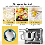 660W 10-Speed Countertop Food Mixer 6QT