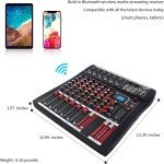 Bluetooth 6-Channel Digital Audio Mixer for Food Trucks