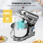 660W 10-Speed Countertop Food Mixer 6QT