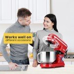 660W 10-Speed Electric Food Mixer, 6 Quart Red