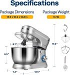 6QT Tilt-Head Electric Stand Mixer