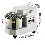 8.5Qt Electric Commercial Dough Mixer with Dual Rotation