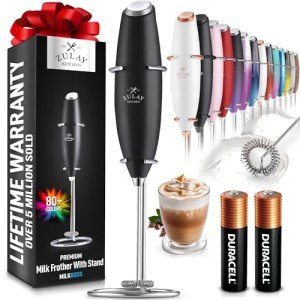 Zulay Kitchen Electric Milk Frother - Black