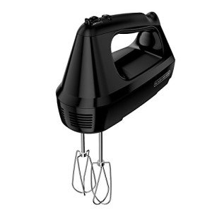 BLACK+DECKER 6-Speed Turbo Hand Mixer, Black