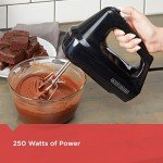 BLACK+DECKER 6-Speed Turbo Hand Mixer, Black