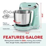 Aqua 6-Speed Stand Mixer with 3 Quart Bowl