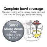 Hamilton Beach 63391 Stand Mixer, Stainless Steel, Black