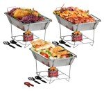 Alpha Living Buffet Chafing Dish Set - 3 Pack