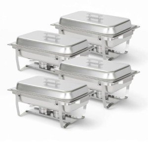 Alpha Living 4-Pack Stainless Steel Chafing Dishes