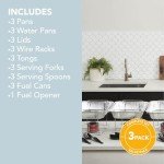 Alpha Living Buffet Chafing Dish Set - 3 Pack