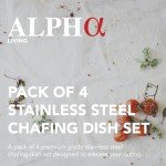 Alpha Living 4-Pack Stainless Steel Chafing Dishes