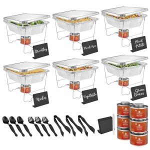 46-Piece Disposable Chafing Dish Buffet Set