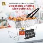 46-Piece Disposable Chafing Dish Buffet Set