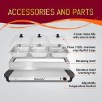 Elite Gourmet 3-Compartment Buffet Server & Warmer