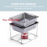 Alpha Living Buffet Chafing Dish Set - 3 Pack