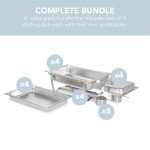 Alpha Living 4-Pack Stainless Steel Chafing Dishes