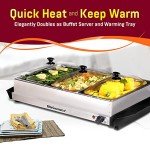 Elite Gourmet 3-Compartment Buffet Server & Warmer
