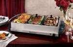 Elite Gourmet 3-Compartment Buffet Server & Warmer