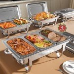 High-Grade 9QT Chafing Dish Buffet Set, 4 Pack