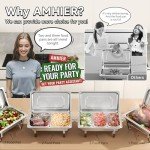 High-Grade 9QT Chafing Dish Buffet Set, 4 Pack