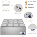 ROVSUN 42.3QT Electric Food Warmer with 6 Pans