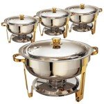 4 Pack Stainless Steel Chafing Dishes Set