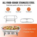 VEVOR 8 Qt Chafing Dish Buffet Set - 4 Pack