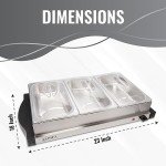 3x2.5 QT Electric Food Warmers for Catering