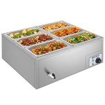 ROVSUN 42.3QT Electric Food Warmer with 6 Pans