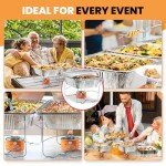 Chafing Dish Buffet Set with Foldable Rack